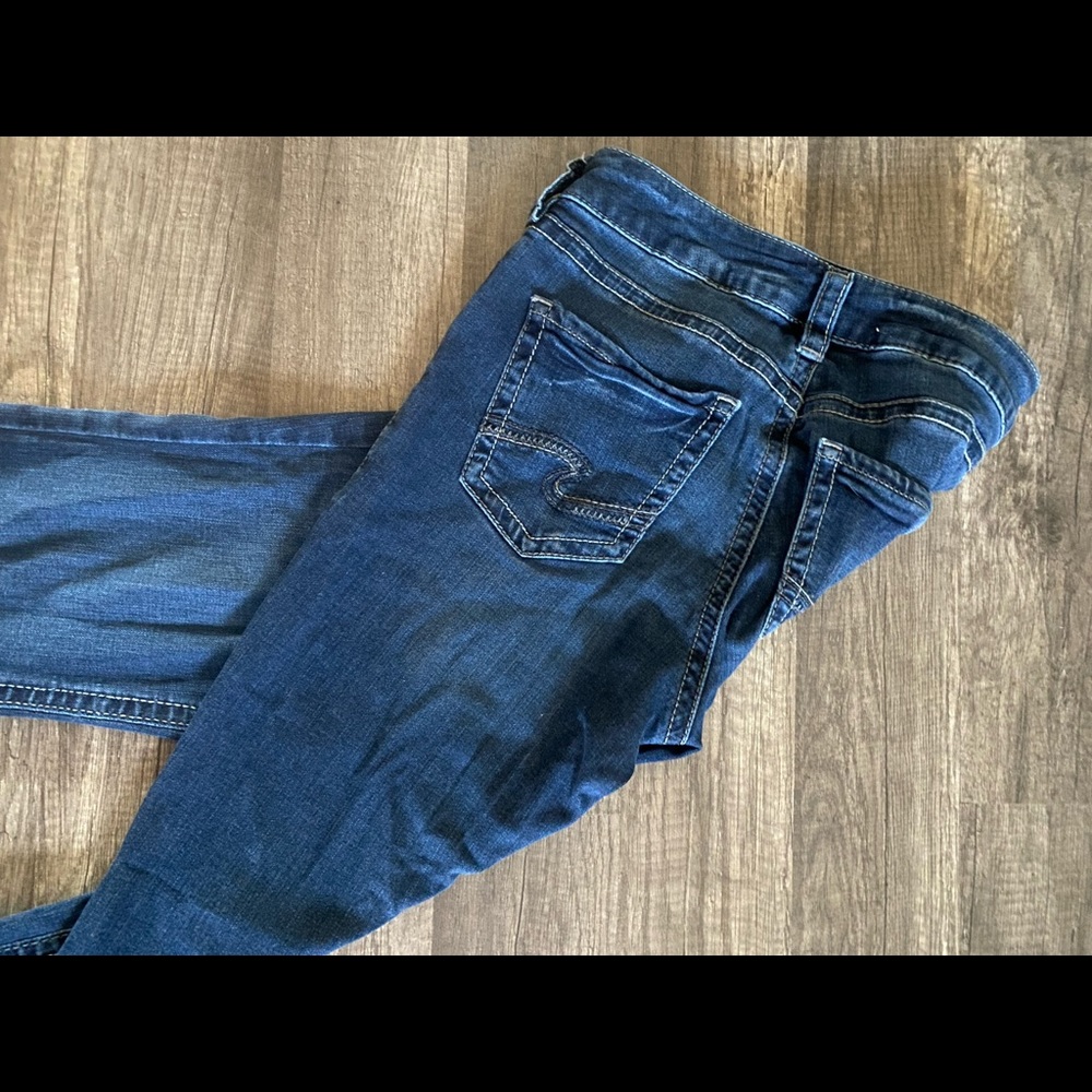 Silver slim bootcut jeans 26w33l